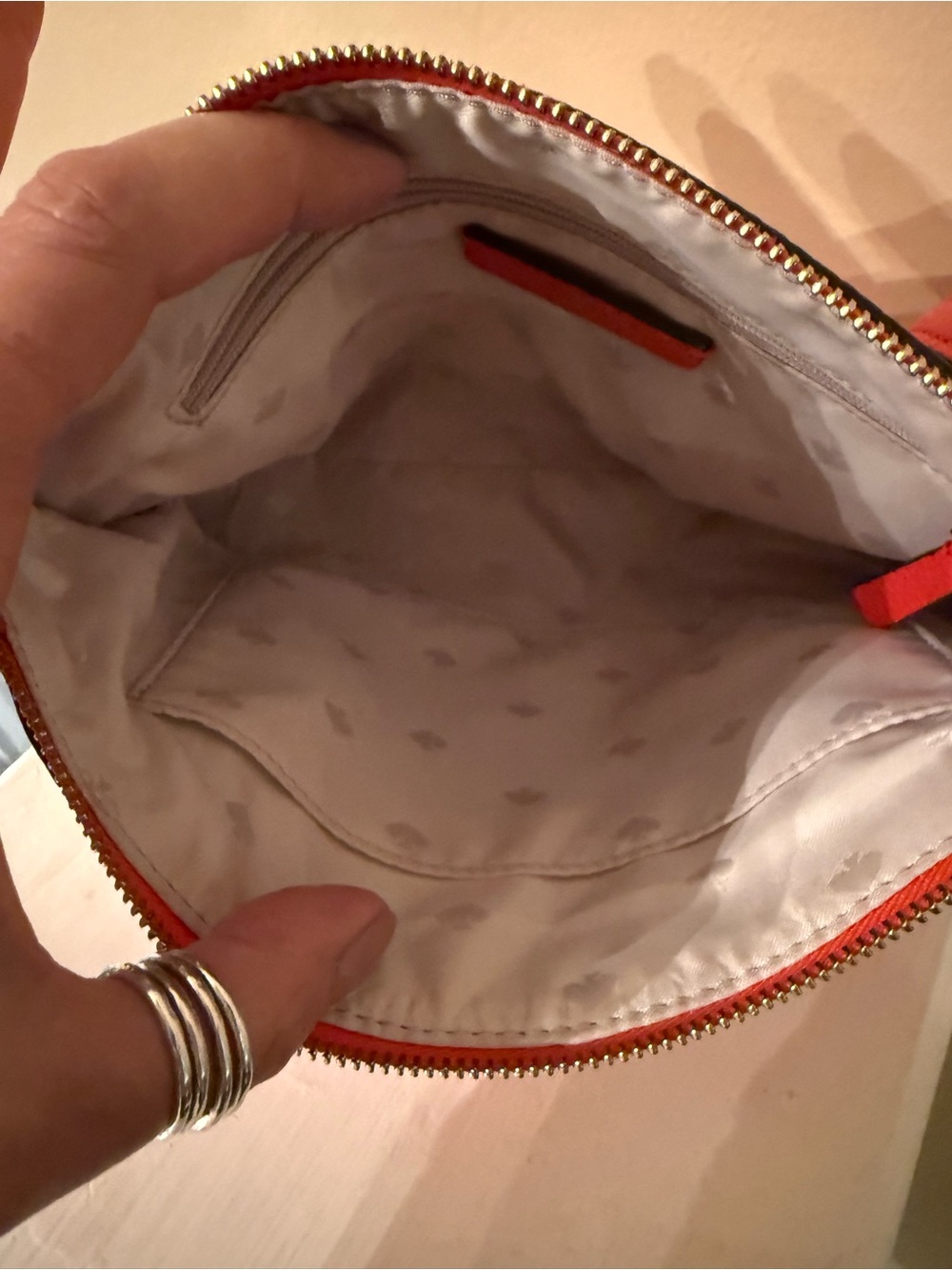 Kate Spade Monica Small Crossbody~Coral/Red-orange EUC - Picture 8 of 14